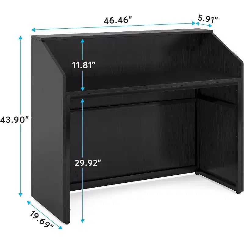 Tribesigns Reception Desk with Counter, Bancone da 47 pollici