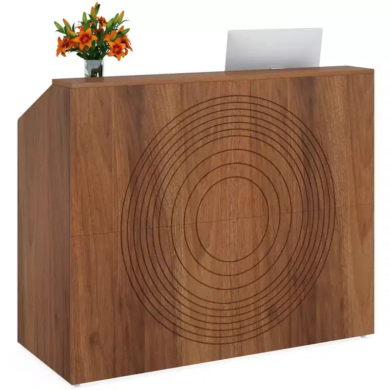 Tribesigns Reception Desk with Counter, Bancone da 47 pollici