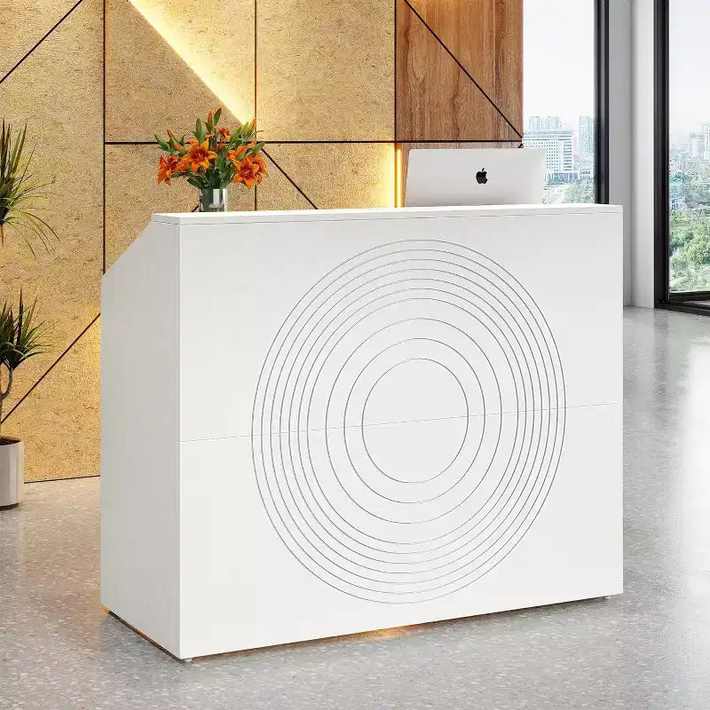 Tribesigns Reception Desk with Counter, Bancone da 47 pollici