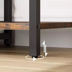Panca portaoggetti con appendiabiti, 8 robusti ganci, panca da ingresso industriale 5 in 1 con cassetto portaoggetti, appendiabiti per appartamento, camera da letto, marrone rustico