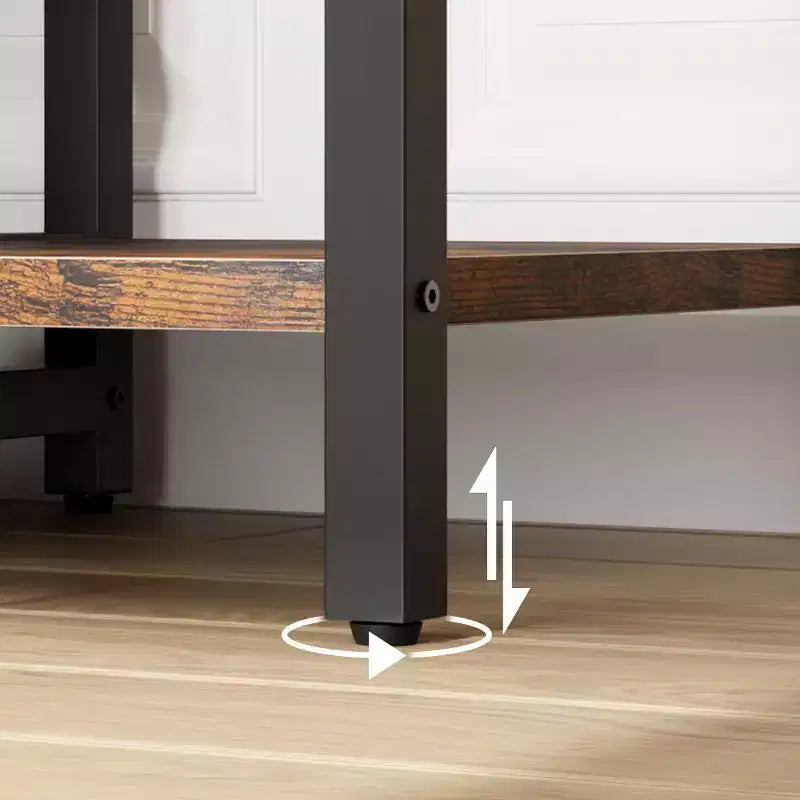 Panca portaoggetti con appendiabiti, 8 robusti ganci, panca da ingresso industriale 5 in 1 con cassetto portaoggetti, appendiabiti per appartamento, camera da letto, marrone rustico