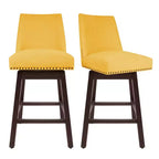 Sgabello da bar girevole Hyleory in legno massello da 29,5'' (set da 2)