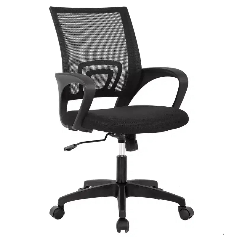 FDW Home Office Chair Mesh Computer Chair with Lumbar Support Armrest Adjustable Mid Back Task Chair for Women Adults