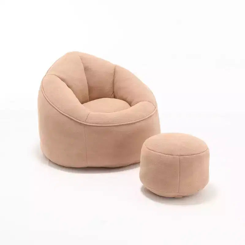 Poltrona a sacco con pouf, comoda poltrona a sacco, poltrone a sacco moderne con poggiapiedi per soggiorno, camera da letto, appartamento, dormitorio
