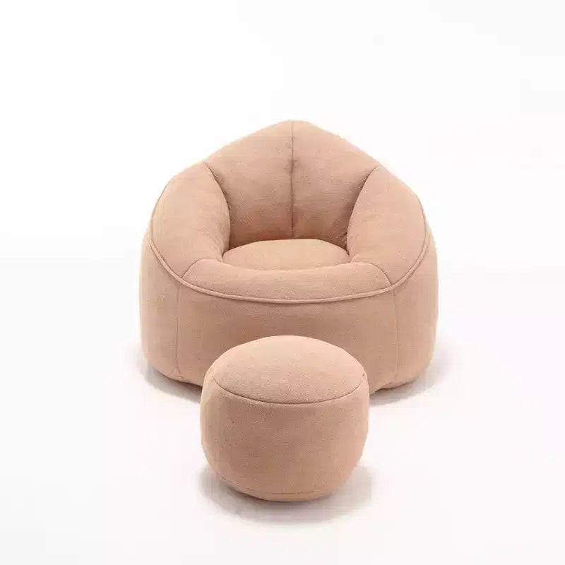 Poltrona a sacco con pouf, comoda poltrona a sacco, poltrone a sacco moderne con poggiapiedi per soggiorno, camera da letto, appartamento, dormitorio