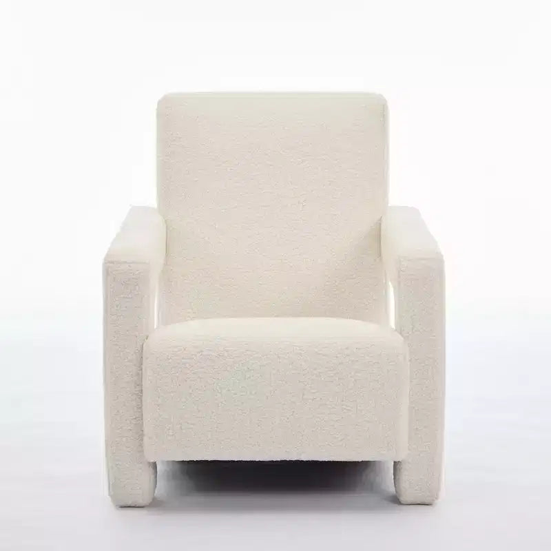 Hyleory Poltrona Moderna 73,9 cm, Poltrona Adirondack Imbottita in Pile di Agnello per Soggiorno, Sala Trucco, Camera da Letre.