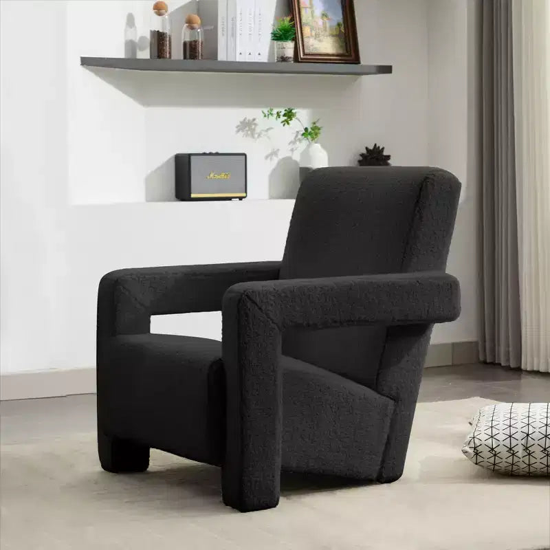 Hyleory Poltrona Moderna 73,9 cm, Poltrona Adirondack Imbottita in Pile di Agnello per Soggiorno, Sala Trucco, Camera da Letre.