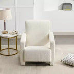 Hyleory Poltrona Moderna 73,9 cm, Poltrona Adirondack Imbottita in Pile di Agnello per Soggiorno, Sala Trucco, Camera da Letre.