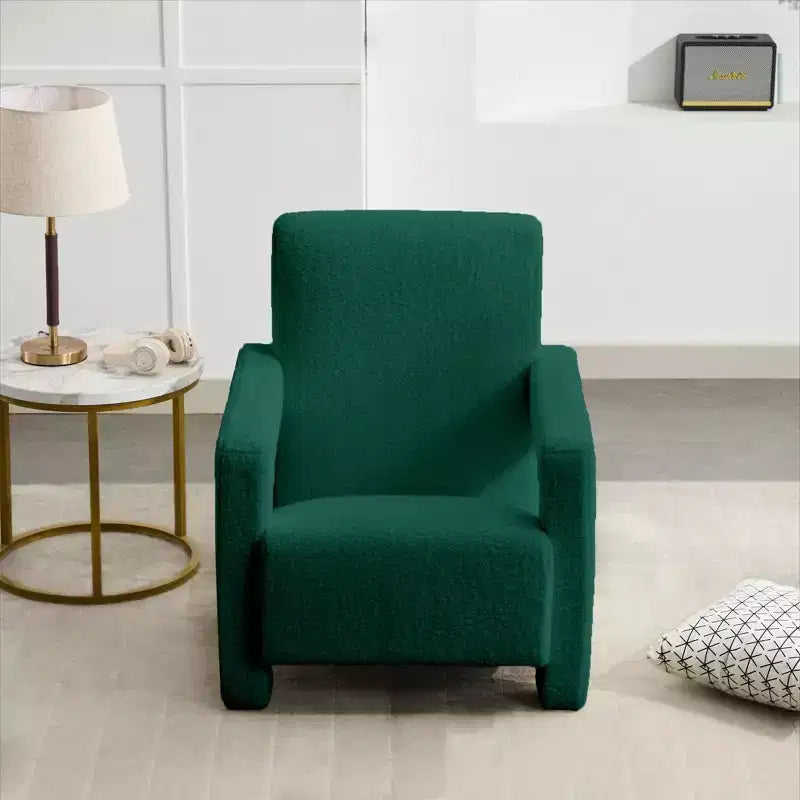 Hyleory Poltrona Moderna 73,9 cm, Poltrona Adirondack Imbottita in Pile di Agnello per Soggiorno, Sala Trucco, Camera da Letre.