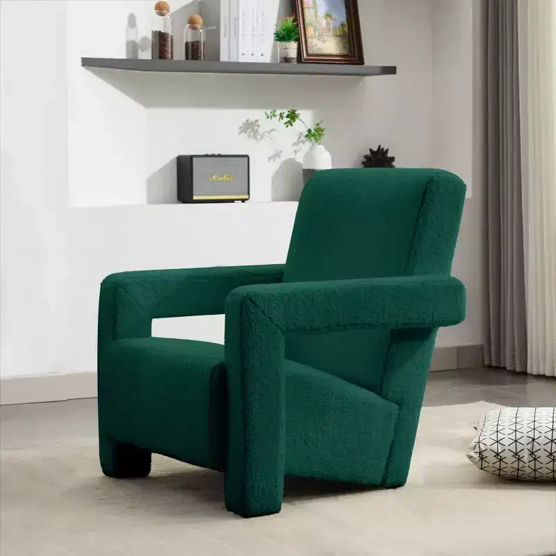 Hyleory Poltrona Moderna 73,9 cm, Poltrona Adirondack Imbottita in Pile di Agnello per Soggiorno, Sala Trucco, Camera da Letre.