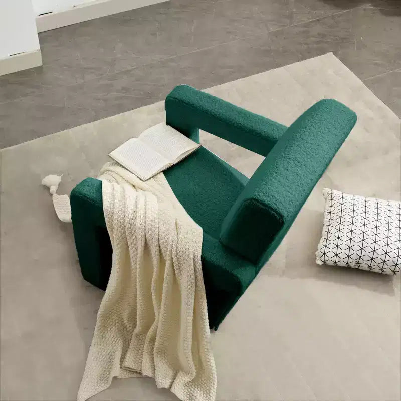 Hyleory Poltrona Moderna 73,9 cm, Poltrona Adirondack Imbottita in Pile di Agnello per Soggiorno, Sala Trucco, Camera da Letre.