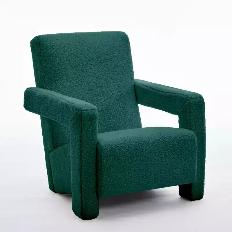 Hyleory Poltrona Moderna 73,9 cm, Poltrona Adirondack Imbottita in Pile di Agnello per Soggiorno, Sala Trucco, Camera da Letre.