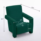 Hyleory Poltrona Moderna 73,9 cm, Poltrona Adirondack Imbottita in Pile di Agnello per Soggiorno, Sala Trucco, Camera da Letre.