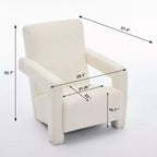Hyleory Poltrona Moderna 73,9 cm, Poltrona Adirondack Imbottita in Pile di Agnello per Soggiorno, Sala Trucco, Camera da Letre.