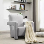 Hyleory Poltrona Moderna 73,9 cm, Poltrona Adirondack Imbottita in Pile di Agnello per Soggiorno, Sala Trucco, Camera da Letre.