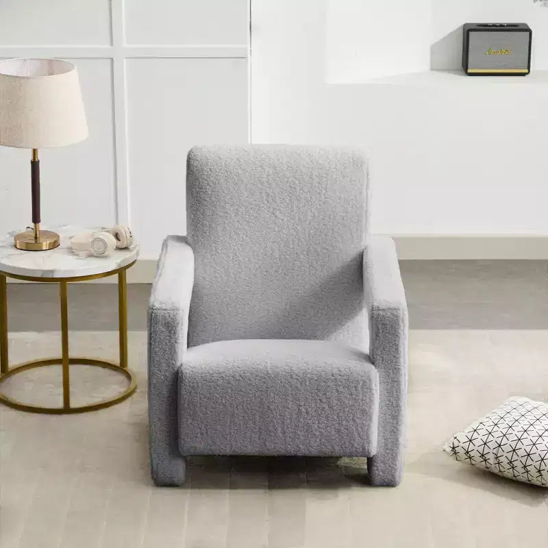 Hyleory Poltrona Moderna 73,9 cm, Poltrona Adirondack Imbottita in Pile di Agnello per Soggiorno, Sala Trucco, Camera da Letre.