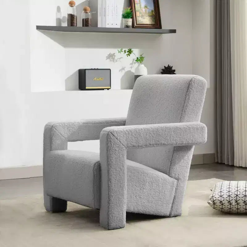 Hyleory Poltrona Moderna 73,9 cm, Poltrona Adirondack Imbottita in Pile di Agnello per Soggiorno, Sala Trucco, Camera da Letre.