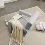 Hyleory Poltrona Moderna 73,9 cm, Poltrona Adirondack Imbottita in Pile di Agnello per Soggiorno, Sala Trucco, Camera da Letre.