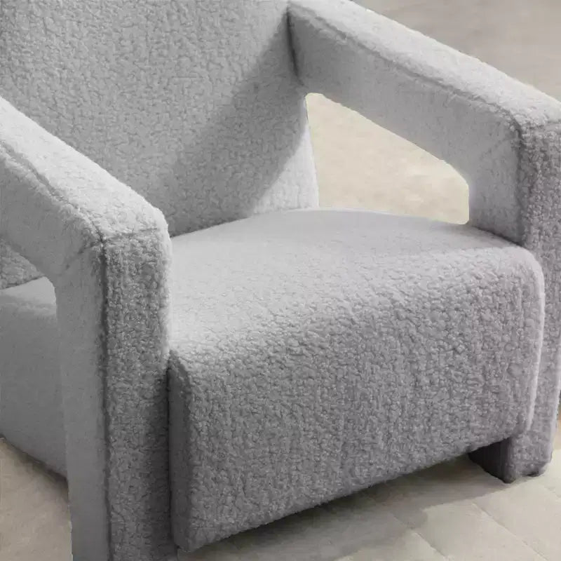 Hyleory Poltrona Moderna 73,9 cm, Poltrona Adirondack Imbottita in Pile di Agnello per Soggiorno, Sala Trucco, Camera da Letre.