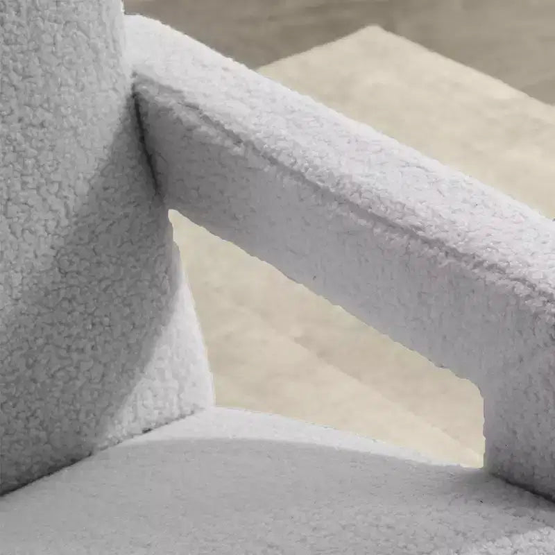 Hyleory Poltrona Moderna 73,9 cm, Poltrona Adirondack Imbottita in Pile di Agnello per Soggiorno, Sala Trucco, Camera da Letre.