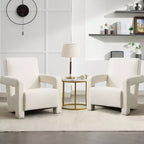 Hyleory Poltrona Moderna 73,9 cm, Poltrona Adirondack Imbottita in Pile di Agnello per Soggiorno, Sala Trucco, Camera da Letre.