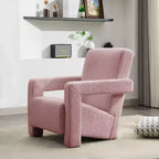 Hyleory Poltrona Moderna 73,9 cm, Poltrona Adirondack Imbottita in Pile di Agnello per Soggiorno, Sala Trucco, Camera da Letre.