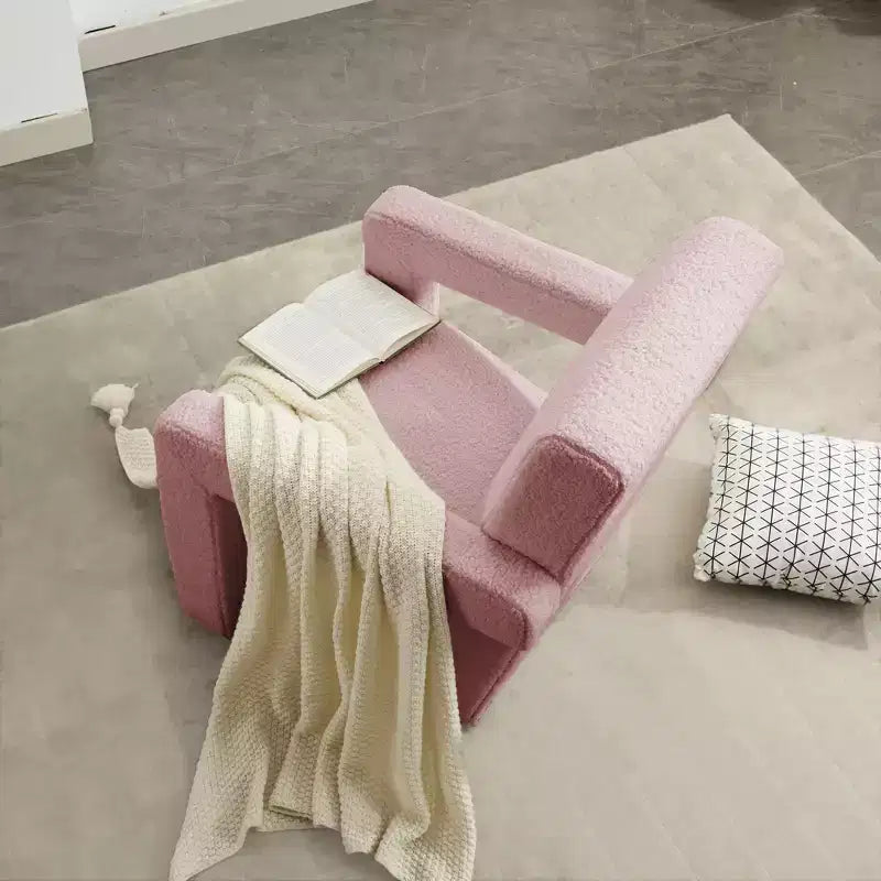 Hyleory Poltrona Moderna 73,9 cm, Poltrona Adirondack Imbottita in Pile di Agnello per Soggiorno, Sala Trucco, Camera da Letre.