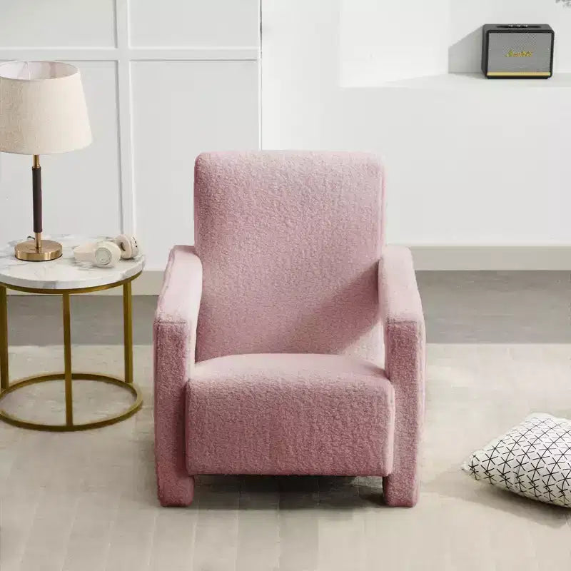 Hyleory Poltrona Moderna 73,9 cm, Poltrona Adirondack Imbottita in Pile di Agnello per Soggiorno, Sala Trucco, Camera da Letre.