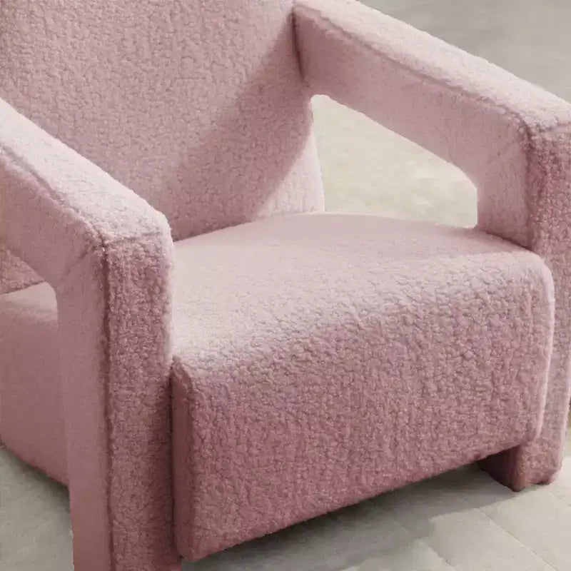 Hyleory Poltrona Moderna 73,9 cm, Poltrona Adirondack Imbottita in Pile di Agnello per Soggiorno, Sala Trucco, Camera da Letre.