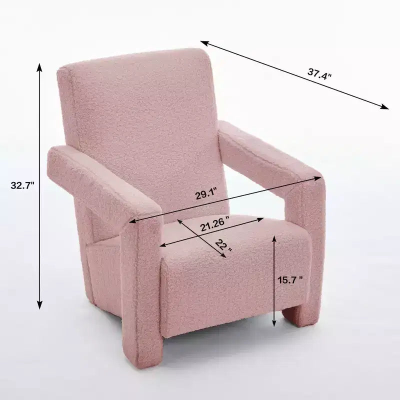 Hyleory Poltrona Moderna 73,9 cm, Poltrona Adirondack Imbottita in Pile di Agnello per Soggiorno, Sala Trucco, Camera da Letre.