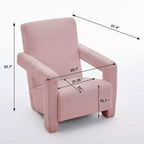 Hyleory Poltrona Moderna 73,9 cm, Poltrona Adirondack Imbottita in Pile di Agnello per Soggiorno, Sala Trucco, Camera da Letre.