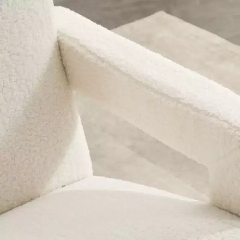 Hyleory Poltrona Moderna 73,9 cm, Poltrona Adirondack Imbottita in Pile di Agnello per Soggiorno, Sala Trucco, Camera da Letre.