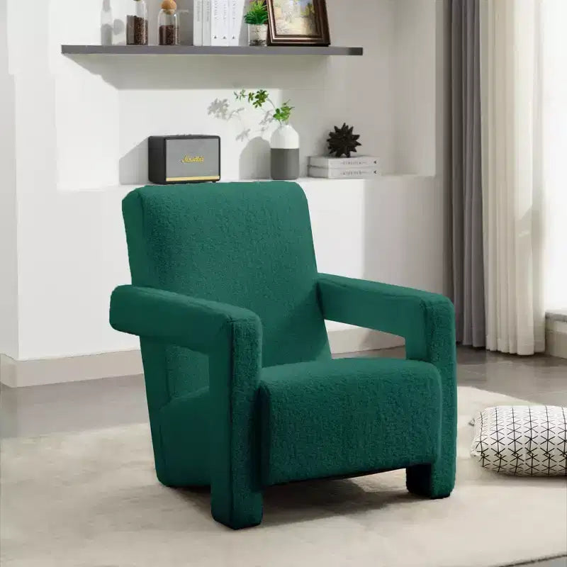 Hyleory Poltrona Moderna 73,9 cm, Poltrona Adirondack Imbottita in Pile di Agnello per Soggiorno, Sala Trucco, Camera da Letre.