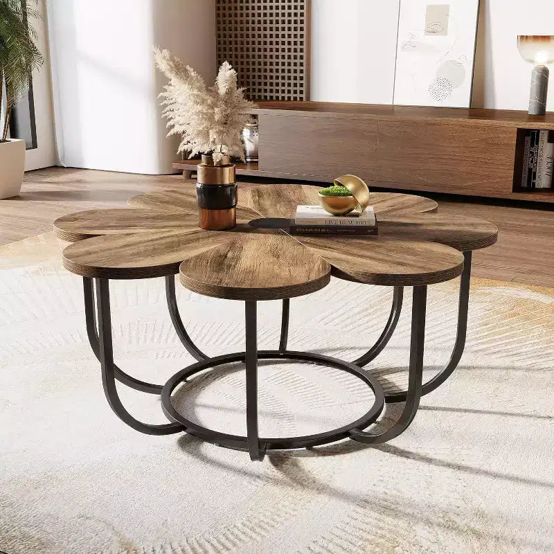 Tavolino da caffè a forma di fiore Lantine Modern 39,4 pollici
