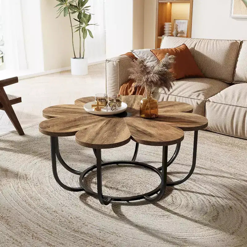 Tavolino da caffè a forma di fiore Lantine Modern 39,4 pollici