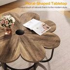 Tavolino da caffè a forma di fiore Lantine Modern 39,4 pollici
