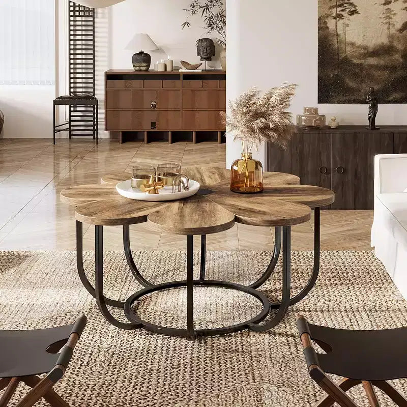 Tavolino da caffè a forma di fiore Lantine Modern 39,4 pollici