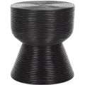 Heimdall Round Accent Table - ACC6503A - Distressed Black/Black - Safavieh