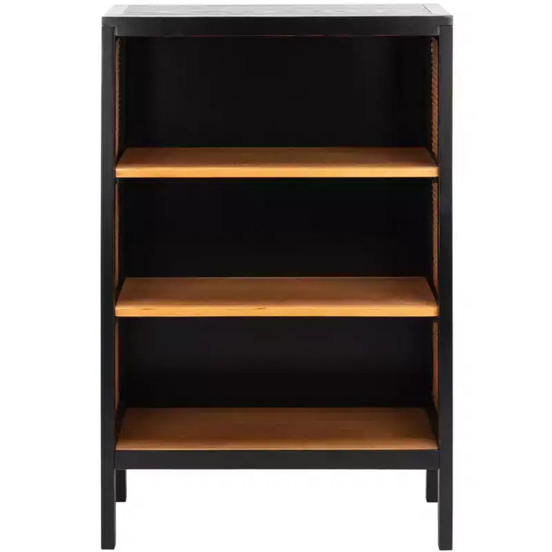Franz 3 Shelf Wood Back Etagere - ETG2104 - Black/Natural - Safavieh