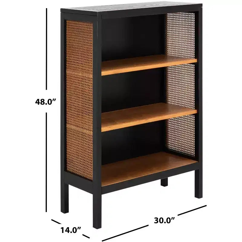 Libreria con 3 ripiani in legno Franz - ETG2104 - Nero/Naturale - Safavieh