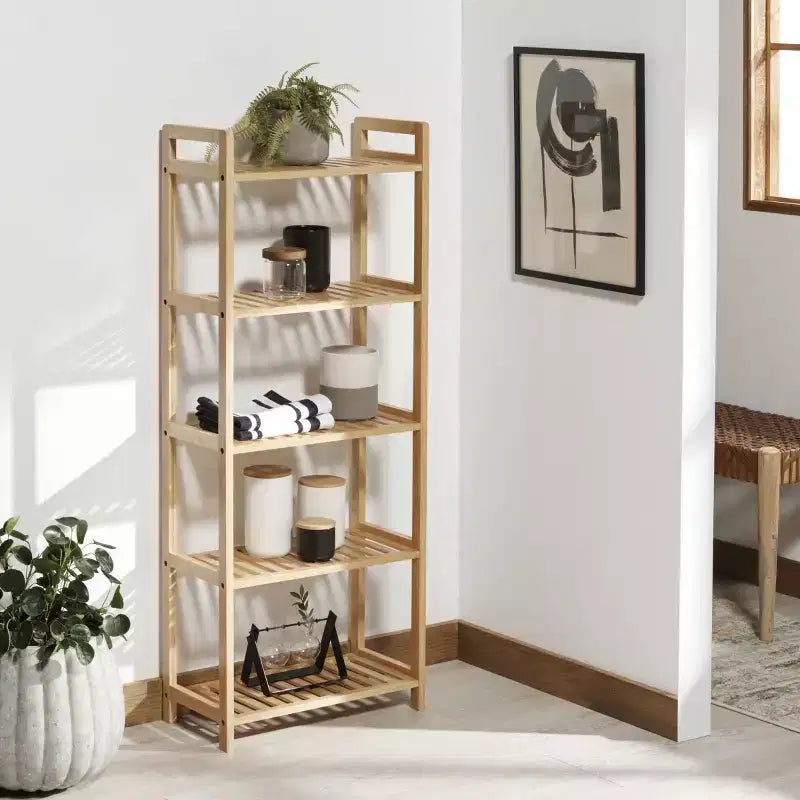 Frigga Scaffale a 5 Ripiani - STG1918 - Naturale - Safavieh