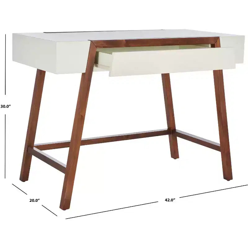 Scrivania Marwood - DSK5012 - Bianco/Marrone - Safavieh