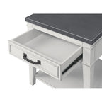 Tavolino da salotto con 1 cassetto Coastal Casual – Bianco antico e grigio, 61 cm (altezza)