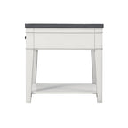 Tavolino da salotto con 1 cassetto Coastal Casual – Bianco antico e grigio, 61 cm (altezza)