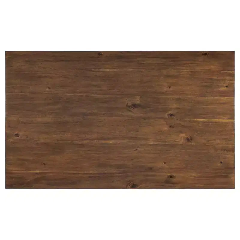 Set da pranzo retrò da 6 pezzi con 1 tavolo da pranzo in legno, 4 sedie e 1 panca, marrone + bianco - ModernLuxe