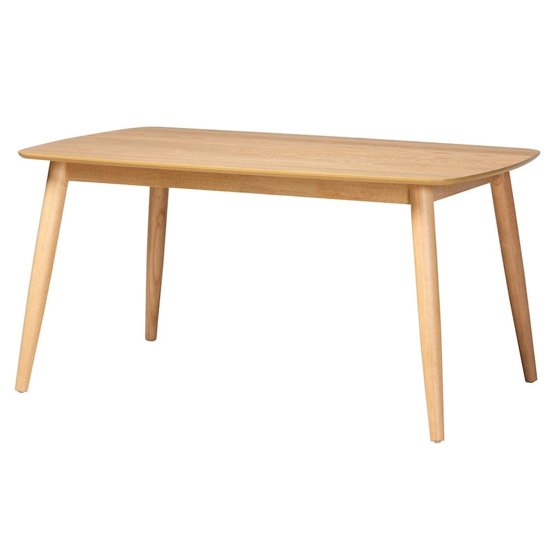Tavolo da pranzo Mid-Century Modern in legno di gomma – 6 posti, 150 cm L