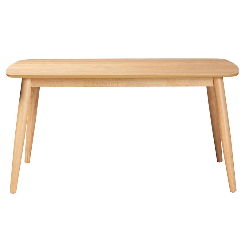 Tavolo da pranzo Mid-Century Modern in legno di gomma – 6 posti, 150 cm L