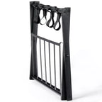 Costway Portavaligie Pieghevole con Scaffale, Porta Scarpe e Valigie, Supporto in Legno