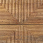 Tavolino d'appoggio con 2 cassetti in legno massello marrone chiaro e struttura in ferro nero – 22"L x 22"P x 26"H