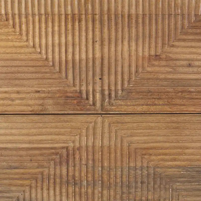 Tavolino d'appoggio con 2 cassetti in legno massello marrone chiaro e struttura in ferro nero – 22"L x 22"P x 26"H